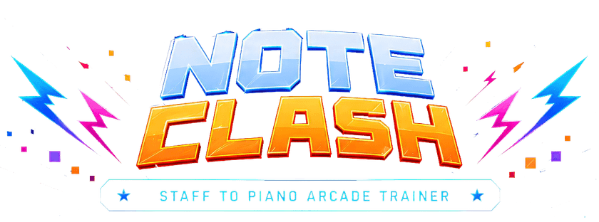 Note Clash — staff to piano arcade trainer